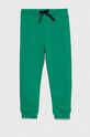 United Colors of Benetton spodnie dresowe bawełniane dziecięce bawełna zielony 3J70GF010.P.NOS