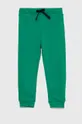 πράσινο Παιδικό βαμβακερό παντελόνι United Colors of Benetton Για αγόρια