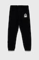 United Colors of Benetton spodnie dresowe bawełniane dziecięce 3J70GF010.P.NOS czarny AA00