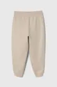 EA7 Emporio Armani spodnie dresowe bawełniane dziecięce beżowy
