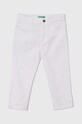 United Colors of Benetton jeans copii reglabil alb 4NV3GE009.P.Continuativ