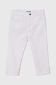 United Colors of Benetton jeans copii reglabil alb 4NV3GE009.P.Continuativ