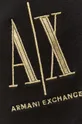 fekete Armani Exchange pamut melegítőnadrág