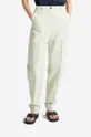 zelena Hlače s dodatkom lana Wood Wood Courtney Mini Stripe Trousers Ženski