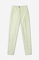 Abbigliamento Wood Wood pantaloni in lino misto Courtney Mini Stripe Trousers 12211600.5291 verde