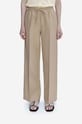 Ľanové nohavice A.P.C. Pantalon Carlota LIAEO.F08426 béžová