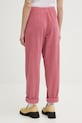 Odzież American Vintage spodnie sztruksowe PADO137 różowy