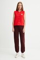 American Vintage spodnie dresowe IZU05B bordowy AA00