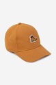 Timberland czapka bawełniana dziecięca aplikacja żółty T21361.589