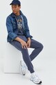 Jack & Jones spodnie dresowe 12195726.Grisaille niebieski AA00