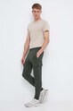 EA7 Emporio Armani spodnie dresowe bawełniane 8NPP59.PJ05Z zielony SS24