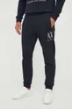 Armani Exchange pantaloni da jogging in cotone blu navy