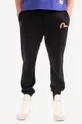 czarny Evisu spodnie dresowe bawełniane Męski