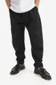 černá Bavlněné kalhoty Tom Wood Purth Pant Rigato Pánský