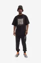 Βαμβακερό παντελόνι A-COLD-WALL* Foil Grid Sweatpants μαύρο