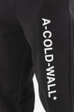 Бавовняні спортивні штани A-COLD-WALL* Essential Logo Sweatpants чорний ACWMB148.