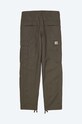 Carhartt WIP cotton trousers Regular Cargo Pant green I015875.
