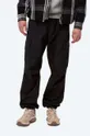 černá Bavlněné kalhoty Carhartt WIP Cargo Jogger I025932 BLACK RINSED Pánský