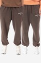 Pamučni donji dio trenirke Guess Gusa Washed Terry Sweatpant pletivo smeđa M2BQ10.KBB40