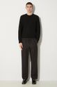 Pamučne hlače Wood Wood Stanley Crispy Check Trousers 12235008.5274 crna AA00