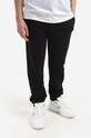 A.P.C. pantaloni de trening din bumbac Jogging Item uni negru COEAS.H28072