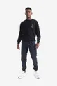 Maharishi pantaloni de bumbac U.S. Air Helicopter Trackpants negru