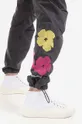 negru Maharishi pantaloni de bumbac Warhol Flowers Snopants