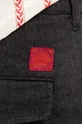 CLOT pantaloni de bumbac Spodnie Clot Roll Up Chino CLPTS50005-BLACK De bărbați