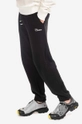 černá Bavlněné tepláky CLOTTEE Script Sweatpants Pánský