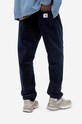 Carhartt WIP spodnie bawełniane I027232.DARK.NAVY granatowy AW23