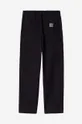 black Carhartt WIP cotton trousers washed Flint Pant