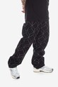 PLEASURES spodnie bawełniane Vocal Utility Pant wzorzyste czarny P23SP035
