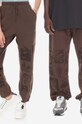 PLEASURES spodnie dresowe Choices Sweatpant dzianina brązowy P23SP041