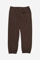 PLEASURES spodnie dresowe Choices Sweatpant P23SP041 brązowy