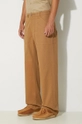 A.P.C. pantaloni in cotone marrone COGBJ.H08422