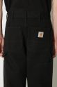 Carhartt WIP pantaloni in cotone Double Knee Pant nero I031501