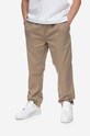 Carhartt WIP spodnie bawełniane gładkie brązowy I025934