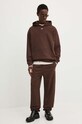 Diesel spodnie dresowe bawełniane P-MARKY-D A14913.0GEAD brązowy AA00