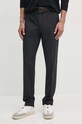 BOSS pantaloni de lana potrivit gri 50480009