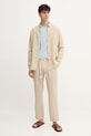 Льняные брюки MC2 Saint Barth CAA0001 бежевый AA00