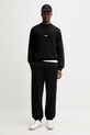 MSGM spodnie dresowe bawełniane 2000MP500.300000 czarny AA00