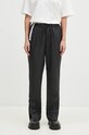 Rains rain trousers Pants Slim fabric black 18580.BLACK