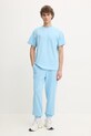Pangaia pantaloni della tuta di cotone blu 10000295