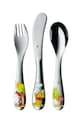 Komplet otroškega jedilnega pribora WMF Kubuś 3-pack pisana 1283516040