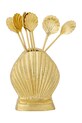Sada vidličiek na občerstvenie Bloomingville Loreta 9-pak žltá 82068449