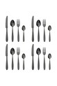 Bloomingville komplet sztućców dla 4 os. Frea 16-pack czarny 82061770