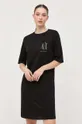 Armani Exchange Bavlnené šaty čierna