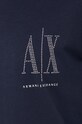 Pamučna haljina Armani Exchange 8NYADX.YJG3Z.NOS mornarsko plava