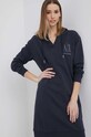Armani Exchange rochie din bumbac 8NYADY.YJ68Z.NOS bleumarin AA00