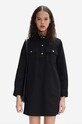 Rifľové šaty A.P.C. Robe Mia COFBV-F05878 BLACK WASHED látka čierna COFBV.F05878